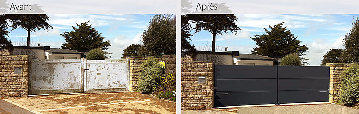 L'installation d'un portail Lucco avec LEDs