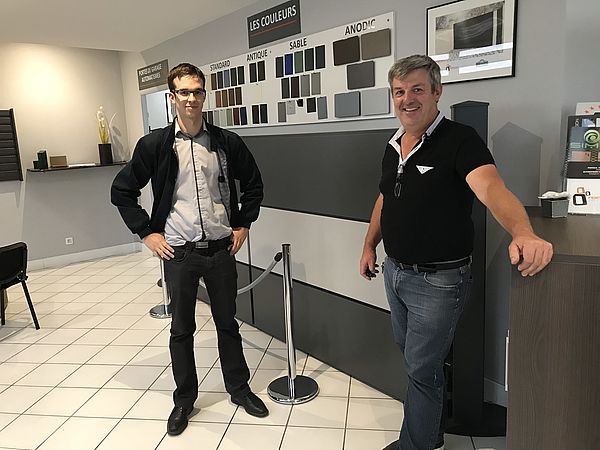 Le magasin de FERMETURES DES TROIS FRONTIERES, installateur de portails alu à Talange près de Metz (57-Moselle)