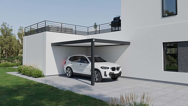 Les carports adossés